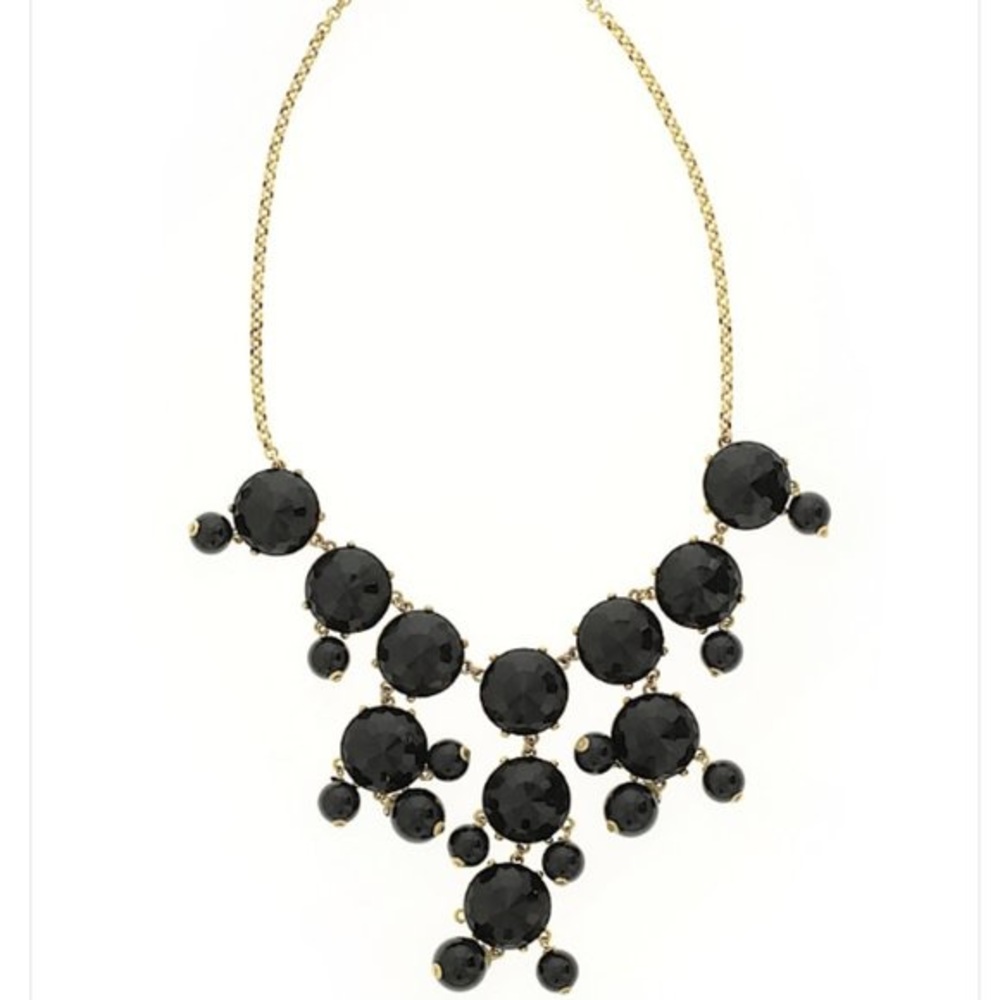 J.Crew Black Beaded Statement Necklace - Picture 1 of 6